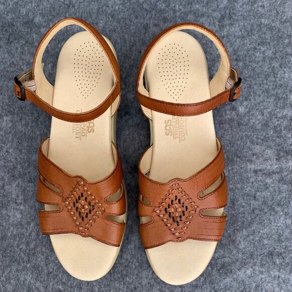 SAS Huarache Women's Leather Tripad Comfort Antique Tan Sandals - Picture 9 of 12
